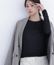 N.（N. Natural Beauty Basic） | シアーメロウカットソー(Tシャツ/カットソー)