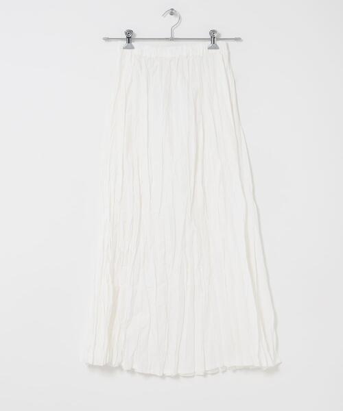 かぐれ（カグレ）の「コットンクリンクルスカート（スカート・レディース・オフホワイト/ブラック/グレー・FREE）」の12枚目の写真