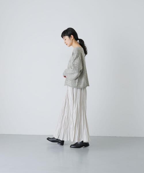 かぐれ（カグレ）の「コットンクリンクルスカート（スカート・レディース・オフホワイト/ブラック/グレー・FREE）」の19枚目の写真