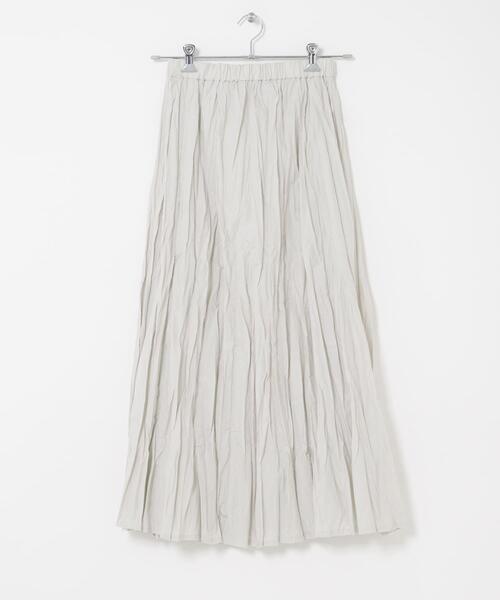 かぐれ（カグレ）の「コットンクリンクルスカート（スカート・レディース・オフホワイト/ブラック/グレー・FREE）」の20枚目の写真