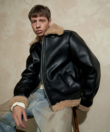 SPERONE（スペロネ）の「[リニューアル] プレミアムスタンダード B3 ムートンジャケット メンズ (ブラック)（ムートンコート）」