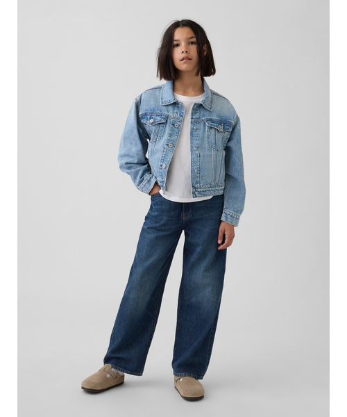 GAP（ギャップ）の「アイコンデニムジャケット (キッズ)（デニムジャケット・キッズ・ライトインディゴブルー・120cm/140cm/110cm/130cm/160cm/150cm）」の4枚目の写真
