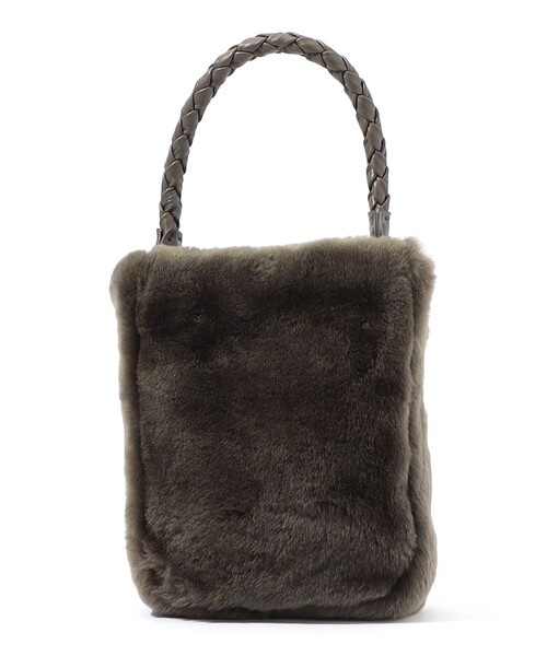 falorni(ファロルニ)の「FALORNI FUR SHOULDER バッグ(ショルダーバッグ・レディース・ダークカーキ/ライトベージュ・FREE)」の2枚目の写真