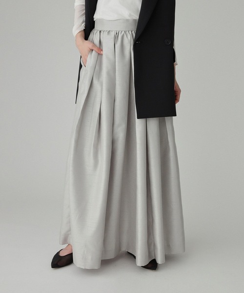 BABYLONE(バビロン)の「シャンタンスカート(スカート・レディース・シルバー・36inch/34inch)」の1枚目の写真