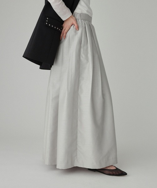 BABYLONE(バビロン)の「シャンタンスカート(スカート・レディース・シルバー・36inch/34inch)」の3枚目の写真