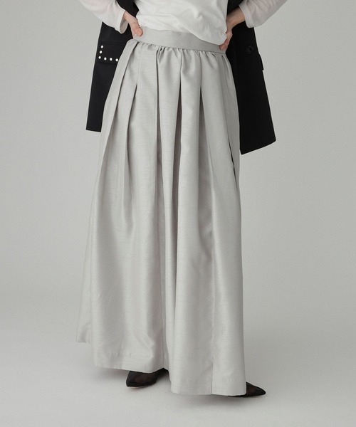 BABYLONE(バビロン)の「シャンタンスカート(スカート・レディース・シルバー・36inch/34inch)」の2枚目の写真