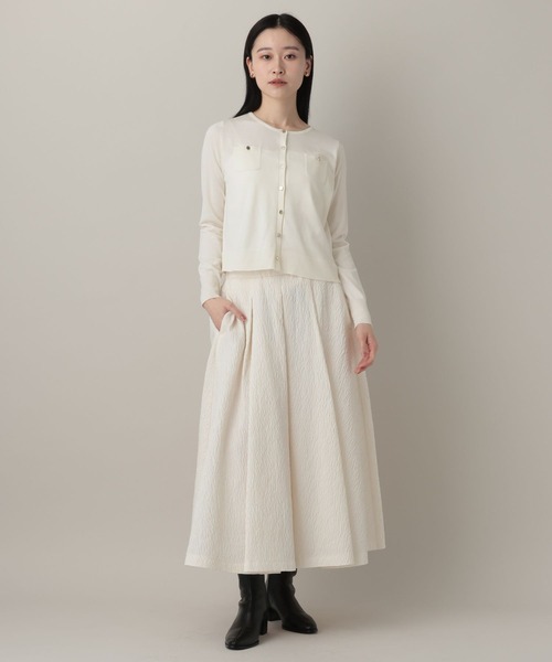 A part by（アパートバイ）の「HGポケットクルーカーディガン（カーディガン/ボレロ・レディース・イエロー系その他2/アイボリー/ネイビー・FREE）」の4枚目の写真