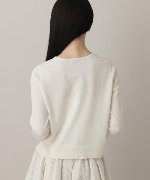 A part by（アパートバイ）の「HGポケットクルーカーディガン（カーディガン/ボレロ・レディース・イエロー系その他2/アイボリー/ネイビー・FREE）」の9枚目の写真