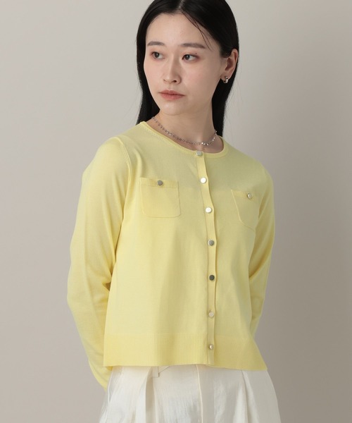 A part by（アパートバイ）の「HGポケットクルーカーディガン（カーディガン/ボレロ・レディース・イエロー系その他2/アイボリー/ネイビー・FREE）」の13枚目の写真