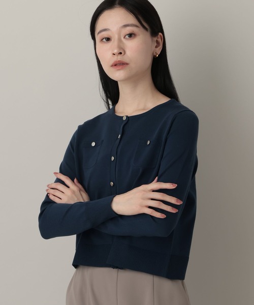 A part by（アパートバイ）の「HGポケットクルーカーディガン（カーディガン/ボレロ・レディース・イエロー系その他2/アイボリー/ネイビー・FREE）」の16枚目の写真