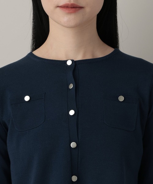 A part by（アパートバイ）の「HGポケットクルーカーディガン（カーディガン/ボレロ・レディース・イエロー系その他2/アイボリー/ネイビー・FREE）」の22枚目の写真