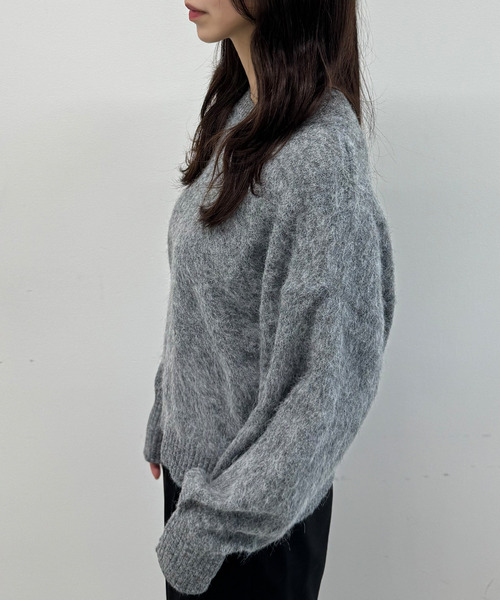 DAESE TOKYO（デセトウキョウ）の「『DAESE TOKYO/デセトウキョウ』モヘアクルーネックPO（ニット/セーター・レディース・オフホワイト/チャコールグレー・FREE）」の9枚目の写真