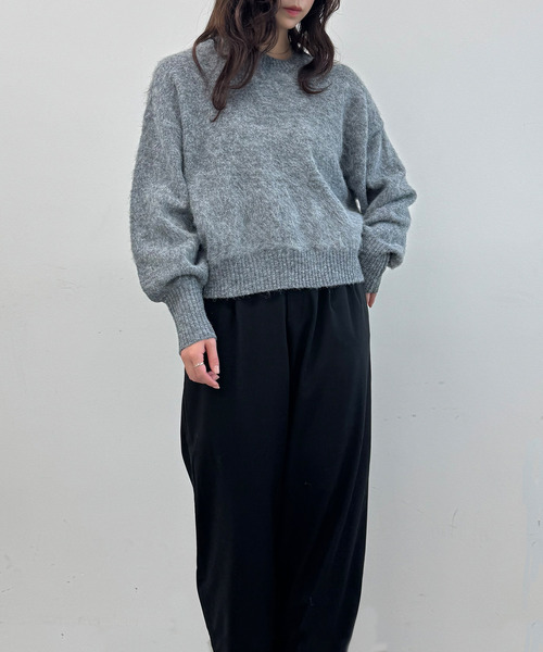 DAESE TOKYO（デセトウキョウ）の「『DAESE TOKYO/デセトウキョウ』モヘアクルーネックPO（ニット/セーター・レディース・オフホワイト/チャコールグレー・FREE）」の10枚目の写真