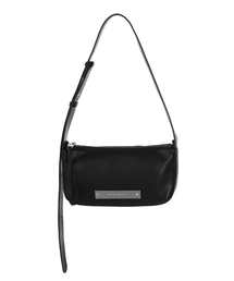 CRYSTAL POUND LEATHER BAG_BLACK