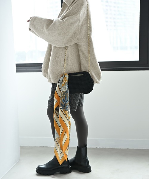 STYLE DELI(スタイルデリ)の「【BLK001】かぎ編みクラッチバッグ(クラッチバッグ・レディース・グリーン/ブラウン/ブラック・FREE)」の2枚目の写真