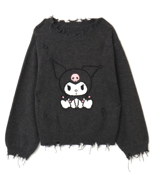 Kuromi（クロミ）の「atmos pink x KUROMI Knit Top / アトモスピンク クロミ ニット トップ 【SP】（ニット/セーター・レディース・ブラック・FREE）」の3枚目の写真