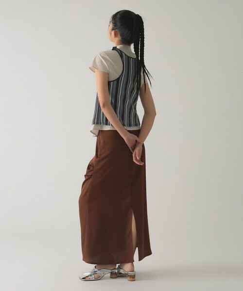 Ray BEAMS（レイビームス）の「マルチストライプ ニット キャミソール（キャミソール・レディース・ブルー/イエロー・ONE SIZE）」の12枚目の写真