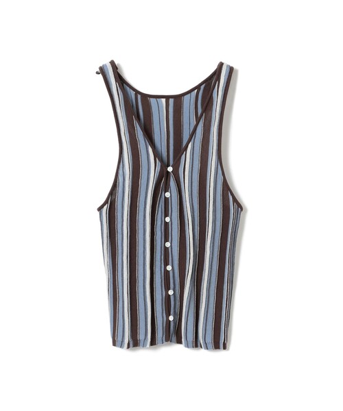 Ray BEAMS（レイビームス）の「マルチストライプ ニット キャミソール（キャミソール・レディース・ブルー/イエロー・ONE SIZE）」の13枚目の写真