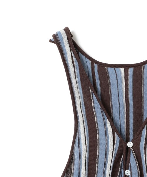 Ray BEAMS（レイビームス）の「マルチストライプ ニット キャミソール（キャミソール・レディース・ブルー/イエロー・ONE SIZE）」の15枚目の写真