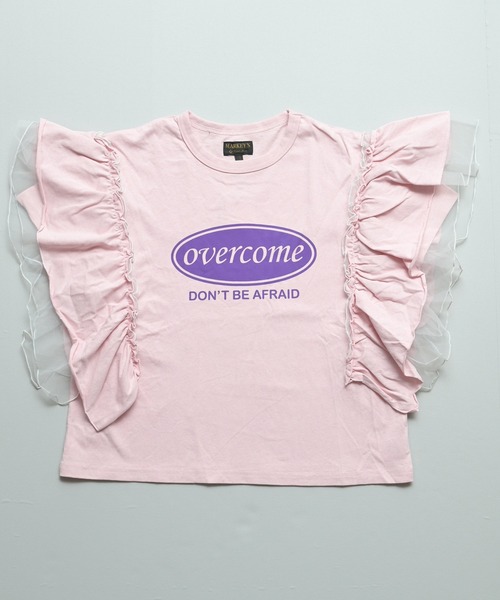 MARKEY'S（マーキーズ）の「チュールフリルカレッジTシャツ/おとな（Tシャツ/カットソー・レディース・チャコール/ライトピンク/モスグリーン/ホワイト系その他・160cm）」の20枚目の写真