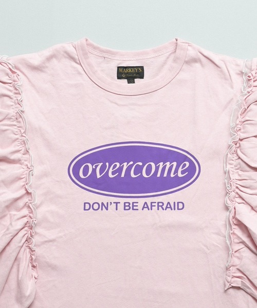 MARKEY'S（マーキーズ）の「チュールフリルカレッジTシャツ/おとな（Tシャツ/カットソー・レディース・チャコール/ライトピンク/モスグリーン/ホワイト系その他・160cm）」の15枚目の写真