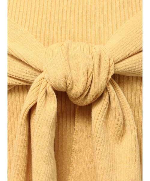 EVRIS（エヴリス）の「リボンデザインニットトップス（ニット/セーター・レディース・ブラック/グレー/イエロー・FREE）」の4枚目の写真