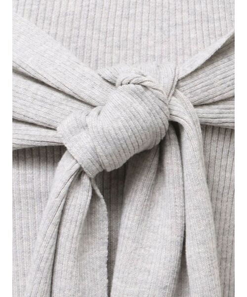 EVRIS（エヴリス）の「リボンデザインニットトップス（ニット/セーター・レディース・ブラック/グレー/イエロー・FREE）」の5枚目の写真