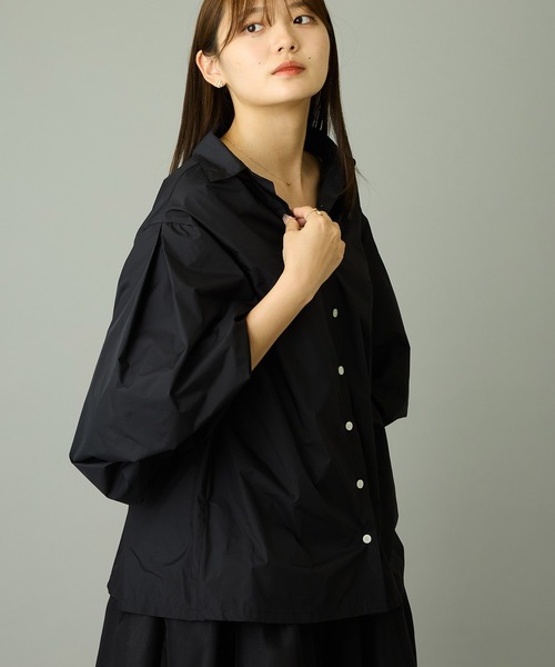 FLUMOR(フラマー)の「メモリータフタボリュームブラウス(シャツ/ブラウス・レディース・ブラック/ピンク・38)」の13枚目の写真