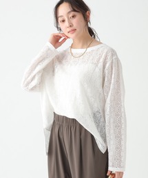 Elura | ボートネックレースプルオーバー/655727(Tシャツ/カットソー)