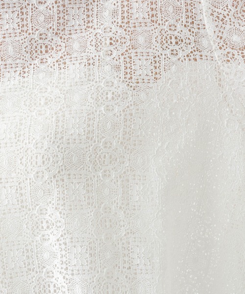 Elura（エルーラ）の「ボートネックレースプルオーバー/655727（Tシャツ/カットソー・レディース・ブラック/ホワイト・FREE）」の16枚目の写真