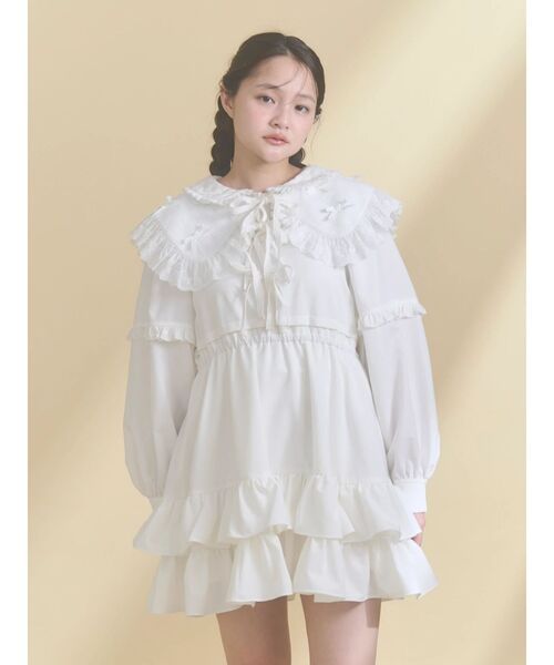 merry jenny(メリージェニー)の「remakish big collar(付け襟・レディース・ラベンダー/ピンク/オフホワイト・FREE)」の15枚目の写真
