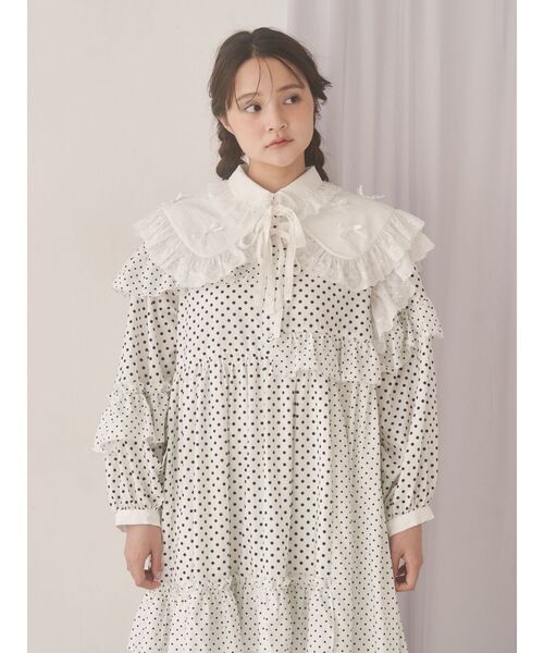 merry jenny（メリージェニー）の「remakish big collar（付け襟・レディース・ラベンダー/ピンク/オフホワイト・FREE）」の12枚目の写真