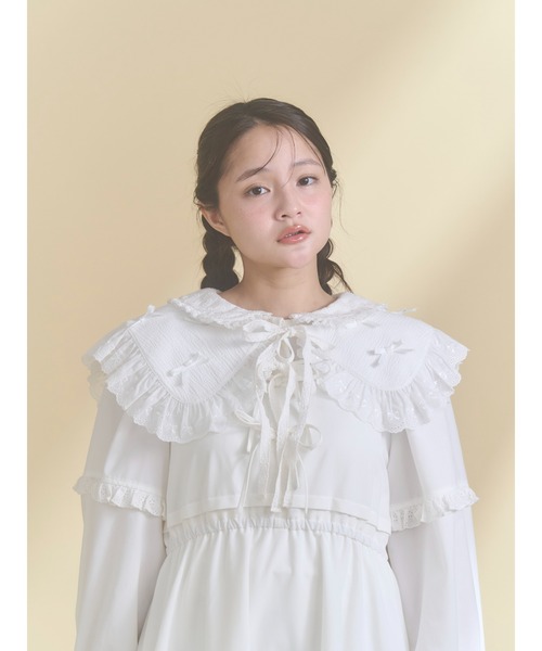 merry jenny（メリージェニー）の「remakish big collar（付け襟・レディース・ラベンダー/ピンク/オフホワイト・FREE）」の6枚目の写真