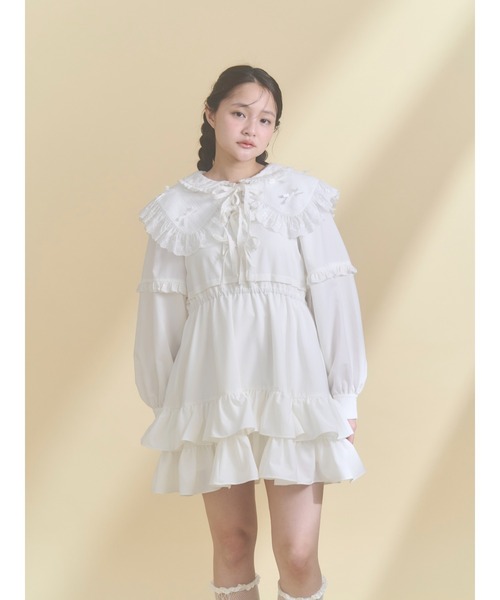 merry jenny（メリージェニー）の「remakish big collar（付け襟・レディース・ラベンダー/ピンク/オフホワイト・FREE）」の7枚目の写真