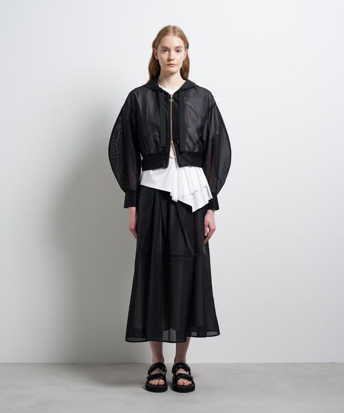 LANVIN en Bleu(ランバンオンブルー)の「サテンラッセルフーディー(シャツ/ブラウス・レディース・オフホワイト/ブラック/ブラウン・38)」の19枚目の写真