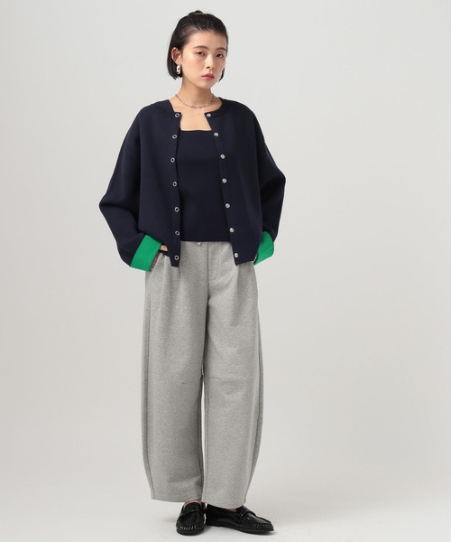 BAYFLOW（ベイフロー）の「[ニットタンク付き]2Pセットハイゲージニットカーディガン（カーディガン/ボレロ・レディース・グレー/オフホワイト/ネイビー・FREE）」の8枚目の写真