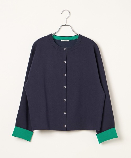 BAYFLOW（ベイフロー）の「[ニットタンク付き]2Pセットハイゲージニットカーディガン（カーディガン/ボレロ・レディース・グレー/オフホワイト/ネイビー・FREE）」の12枚目の写真