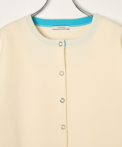 BAYFLOW（ベイフロー）の「[ニットタンク付き]2Pセットハイゲージニットカーディガン（カーディガン/ボレロ・レディース・グレー/オフホワイト/ネイビー・FREE）」の15枚目の写真