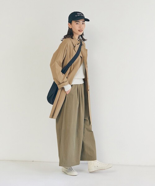 LOISIR(ロワズィール)の「コットンナイロンウェザーピーチスプリングコート(ステンカラーコート・レディース・ライトブルー/ベージュ・FREE)」の17枚目の写真