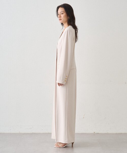 LOUNGEDRESS（ラウンジドレス）の「【Atelier N5/アトリエヌメロサンク】ノーカラーオールインワン（つなぎ/オールインワン・レディース・ライトベージュ/ネイビー・FREE）」の13枚目の写真