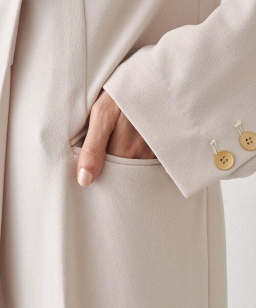 LOUNGEDRESS（ラウンジドレス）の「【Atelier N5/アトリエヌメロサンク】ノーカラーオールインワン（つなぎ/オールインワン・レディース・ライトベージュ/ネイビー・FREE）」の16枚目の写真