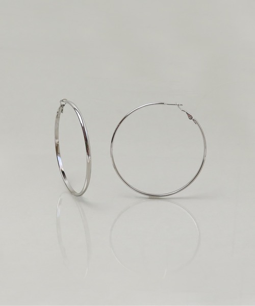 ieLS(イエルズ)の「金属アレルギー対応「ieLS」ステンレス ステートメントフープピアス(ピアス(両耳用)・レディース・シルバー/ゴールド・ONE SIZE)」の3枚目の写真