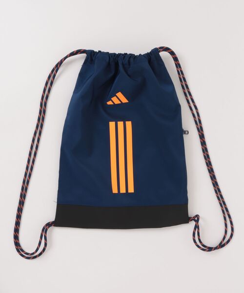 adidas(アディダス)の「《adidas》PWジムサック(エコバッグ/サブバッグ・メンズ・ブラック/ダークブルー・フリー)」の2枚目の写真