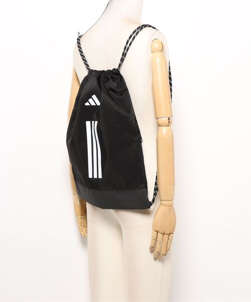 adidas(アディダス)の「《adidas》PWジムサック(エコバッグ/サブバッグ・メンズ・ブラック/ダークブルー・フリー)」の4枚目の写真