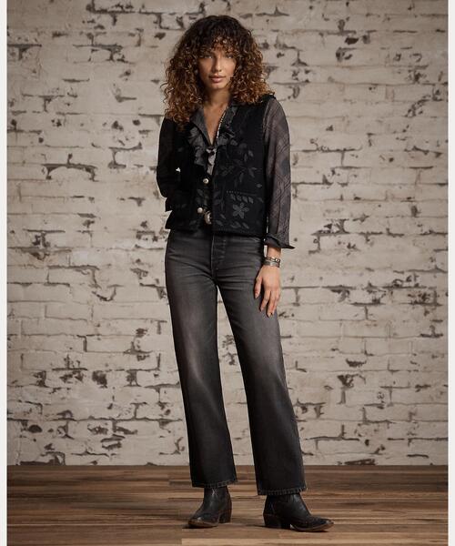 RRL(ダブル アール エル)の「エンブロイダリー ウールカシミヤ ベスト(ベスト・レディース・ブラック系1・1/2/3/4)」の2枚目の写真