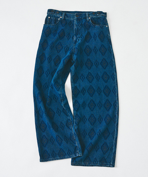 417 EDIFICE（フォーワンセブンエディフィス）の「インディゴ ドビー デニム 5Pパンツ（デニムパンツ・メンズ・ブルー/ブラック系その他・MEDIUM/LARGE）」の4枚目の写真