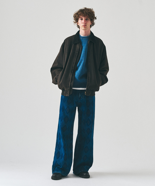 417 EDIFICE（フォーワンセブンエディフィス）の「インディゴ ドビー デニム 5Pパンツ（デニムパンツ・メンズ・ブルー/ブラック系その他・MEDIUM/LARGE）」の6枚目の写真