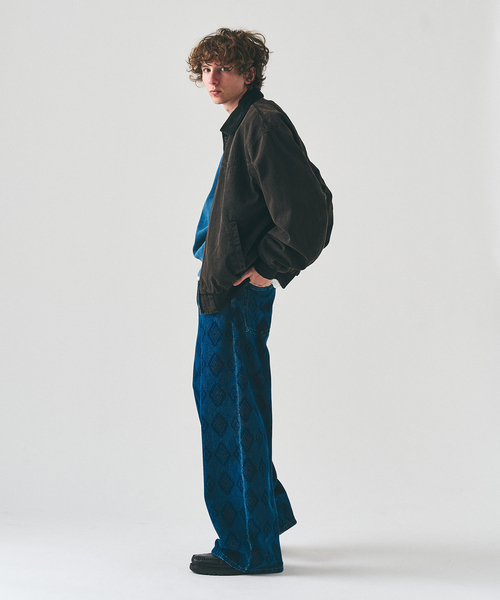 417 EDIFICE（フォーワンセブンエディフィス）の「インディゴ ドビー デニム 5Pパンツ（デニムパンツ・メンズ・ブルー/ブラック系その他・MEDIUM/LARGE）」の7枚目の写真