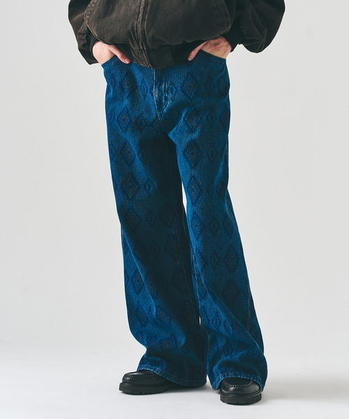 417 EDIFICE（フォーワンセブンエディフィス）の「インディゴ ドビー デニム 5Pパンツ（デニムパンツ・メンズ・ブルー/ブラック系その他・MEDIUM/LARGE）」の9枚目の写真