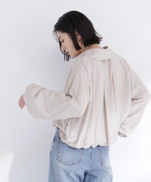 NATURAL BEAUTY BASIC(ナチュラルビューティーベーシック)の「◇ステンカラーバルーンブルゾン(ブルゾン・レディース・ベージュ/ピンク/オフホワイト・FREE)」の2枚目の写真